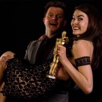 Olivia receiving the Best Actor 2016 award from Matt Flint